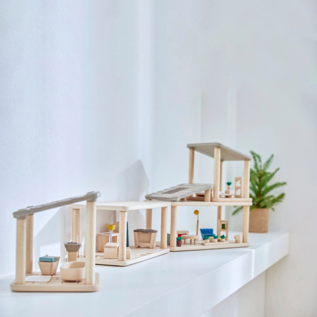 Planspace Modular Wooden Dollhouse -  Kitchen And Dining Room Hands-on discovery Little builders