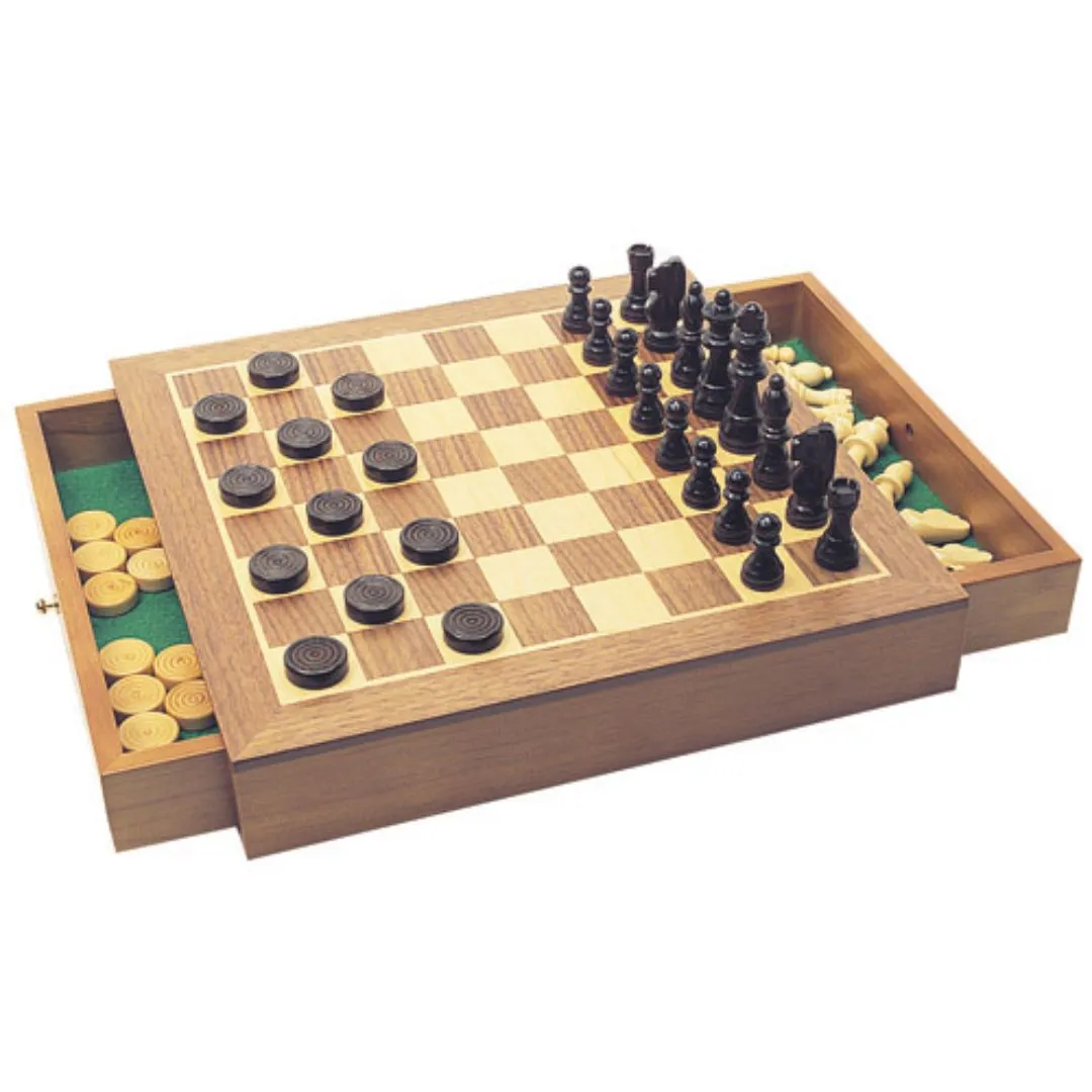Mini makers Discover & grow Wooden Chess And Checkers Set