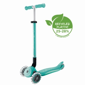 Globber Elite Lights Foldable Scooter - Dark Mint / Mint (3 - 9Y ) Play-based education