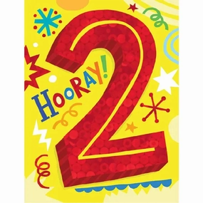 Horray! 2 Foil Enclosure Card Smart & fun Playroom learning