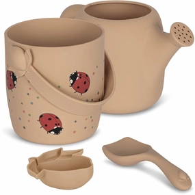 Konges Sl?Jd Beach Set Silicone Ladybug Nurturing minds