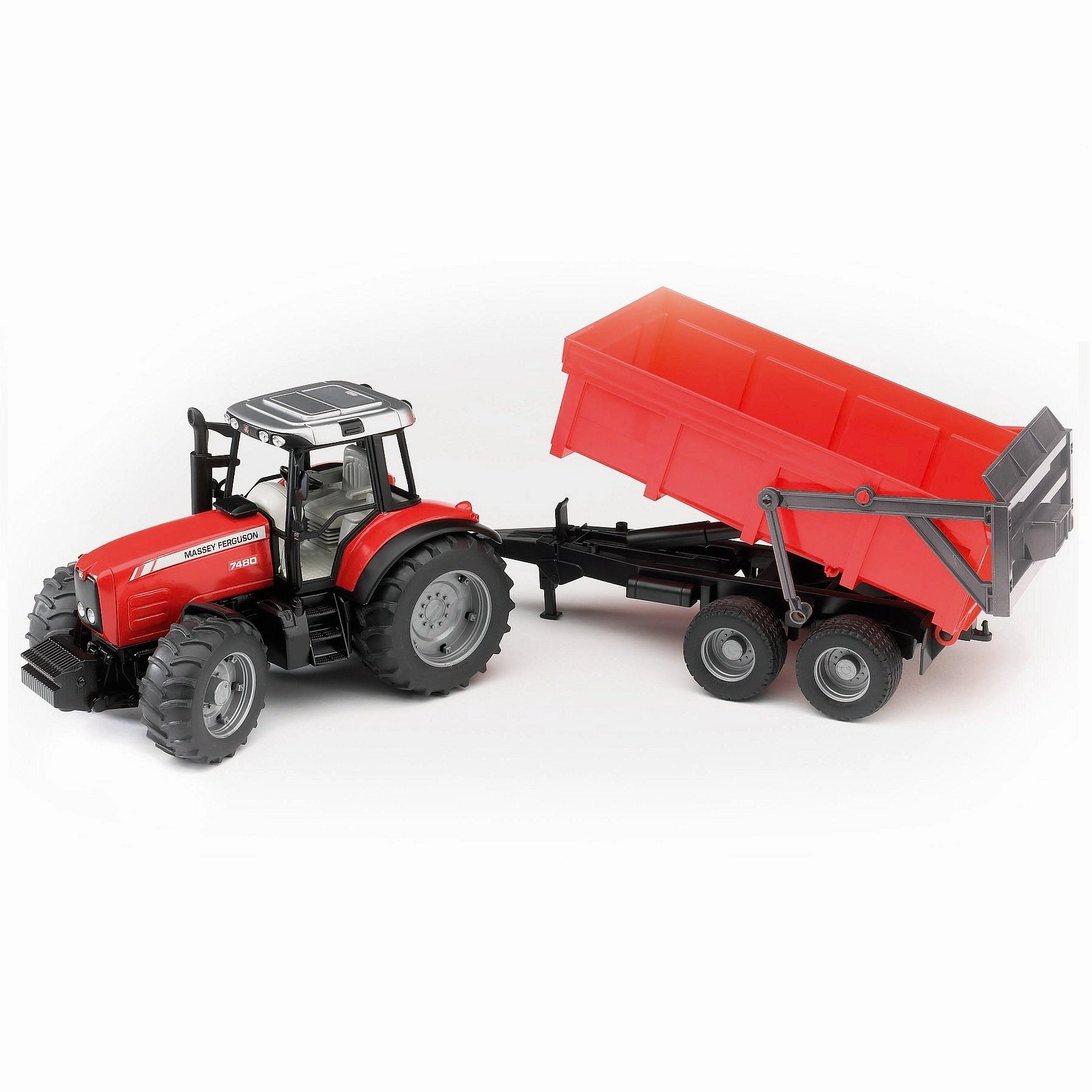 Massey Ferguson 7480 Tractor With Tipping Trailer Growth tools