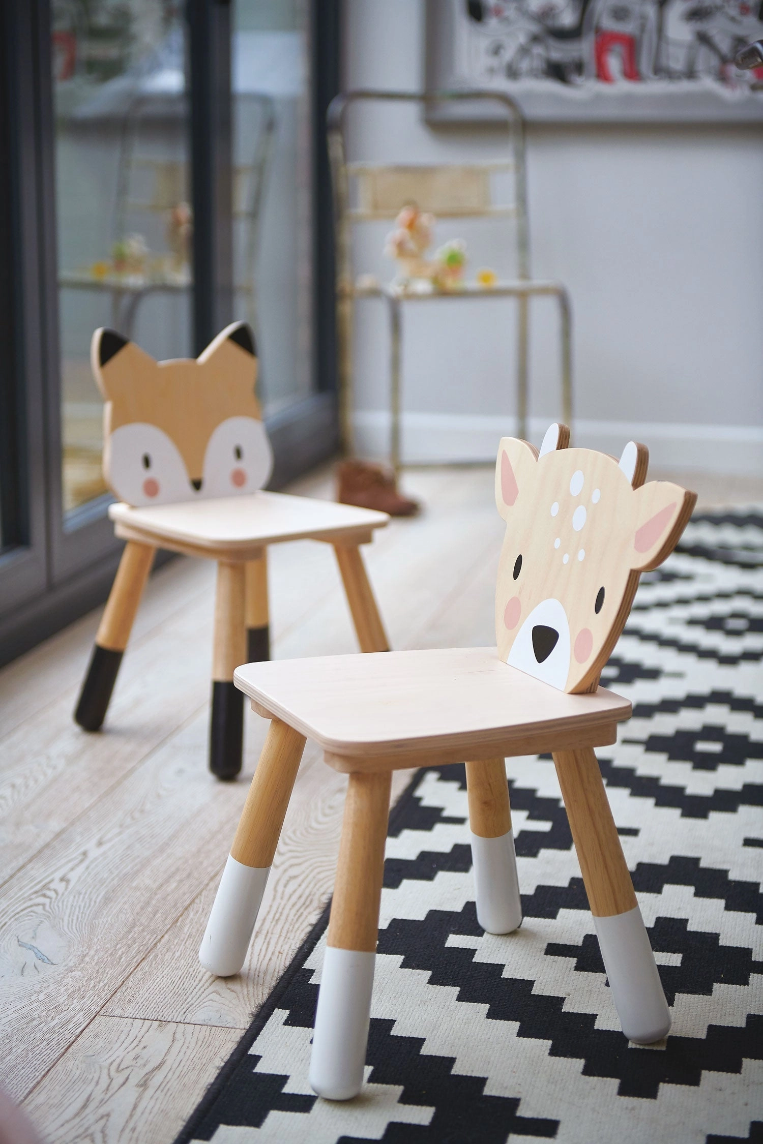 Wooden Forest Fox Chair Parent-approved learning