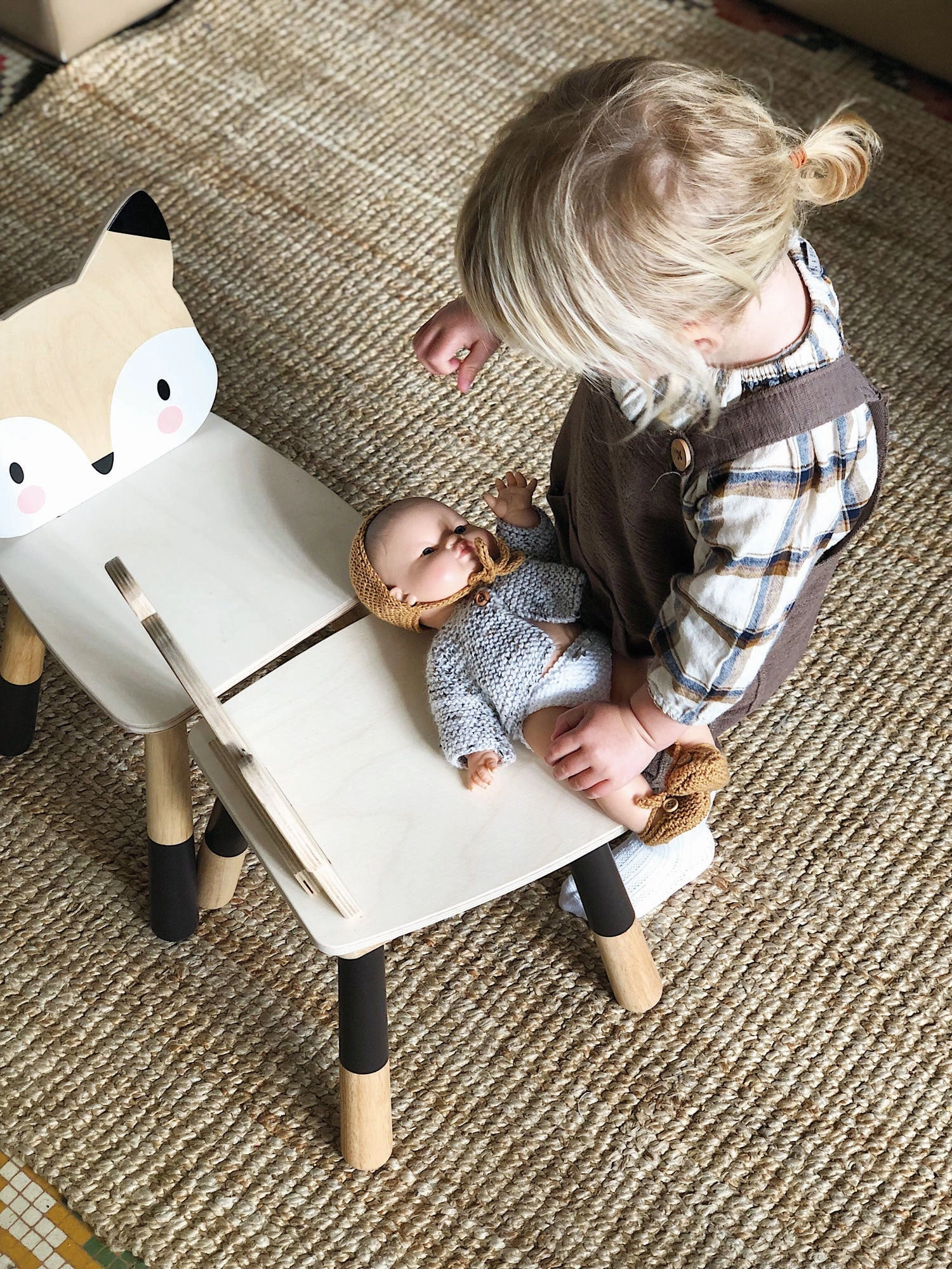 Wooden Forest Fox Chair Sensory fun for little hands