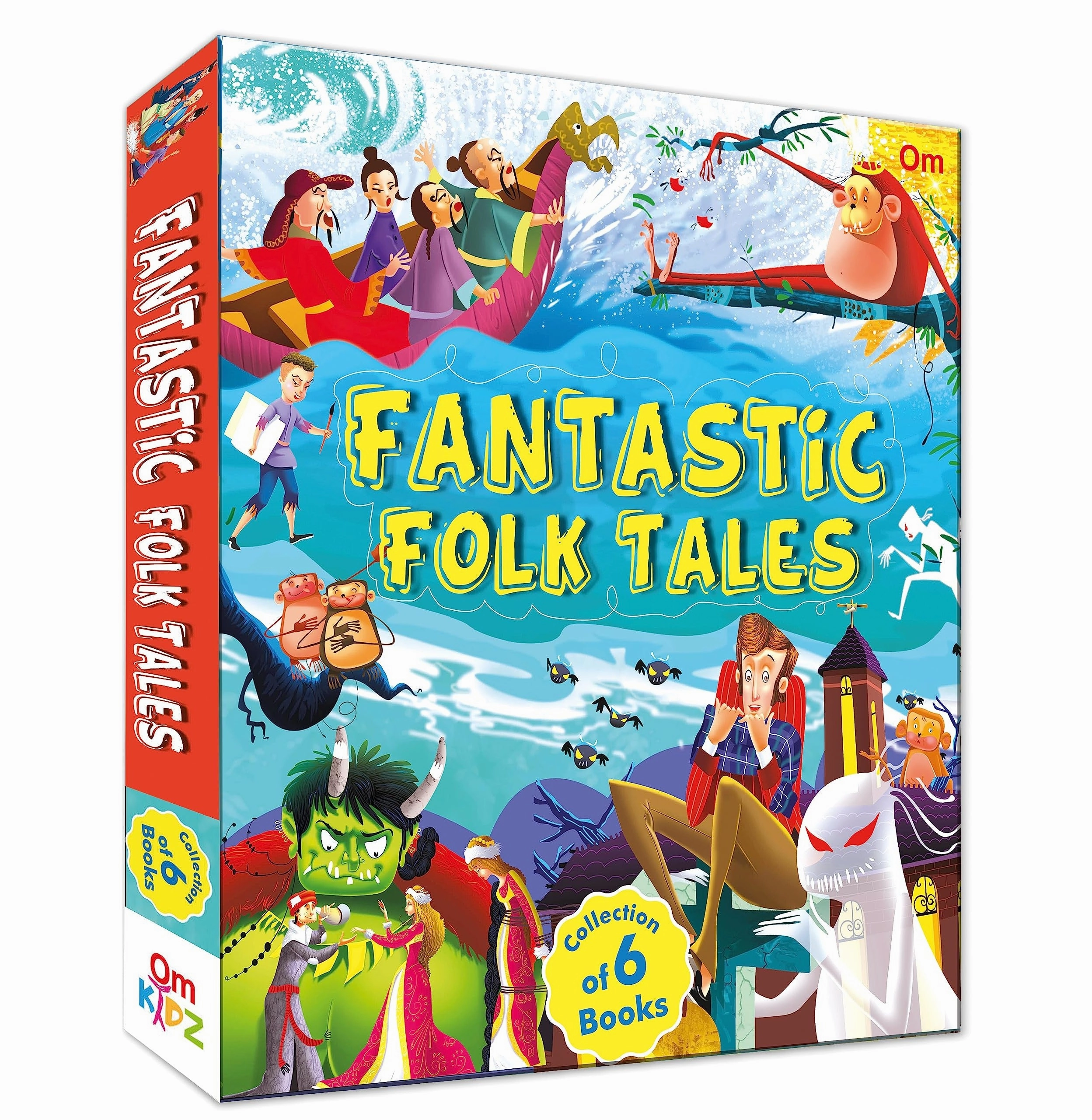 Quiet play for growing minds Fantastic Folk Tales : Collection Of 6 Books : Story Books For Kids : Folktales From Around The World : Bedtime Stories For Children [Paperback] Om Books Editorial Team