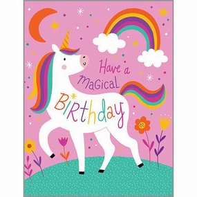 Curious minds Smart activities for young learners Magical Unicorn Birthday Card