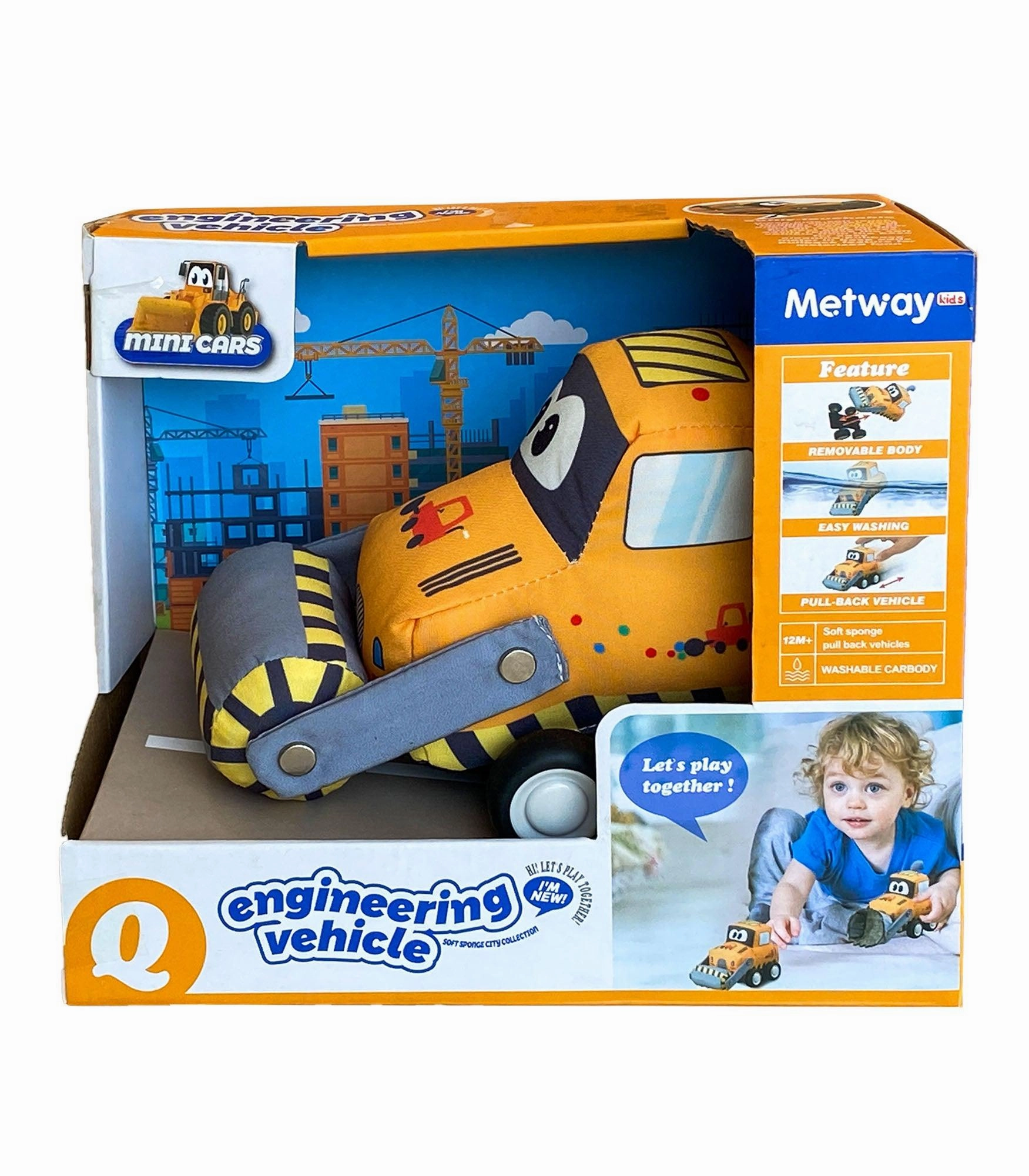 Mini Cars Engineering Vehicle 19Cm - Softly Touchable Busy kids Little adventures