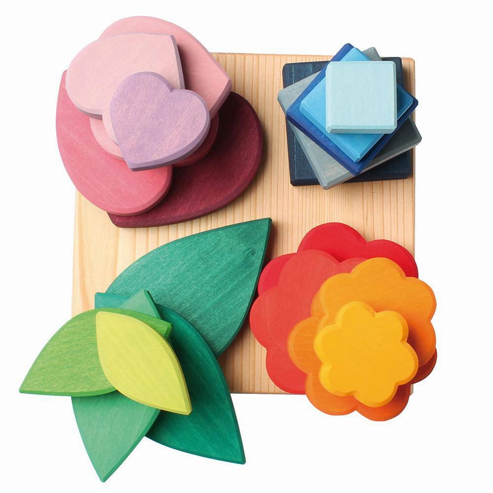 Shapes And Colors - Wooden Stacking And Sorting Toy Young explorers Joyful learning