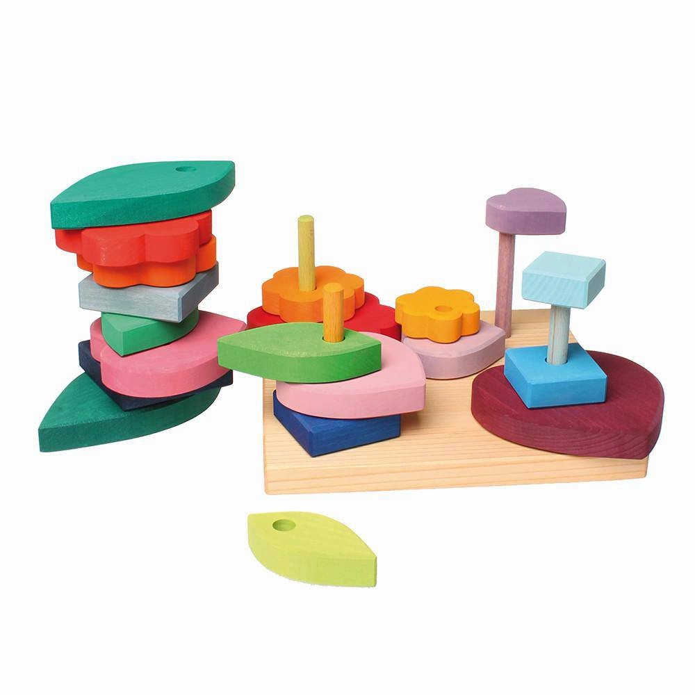 Shapes And Colors - Wooden Stacking And Sorting Toy Early learning