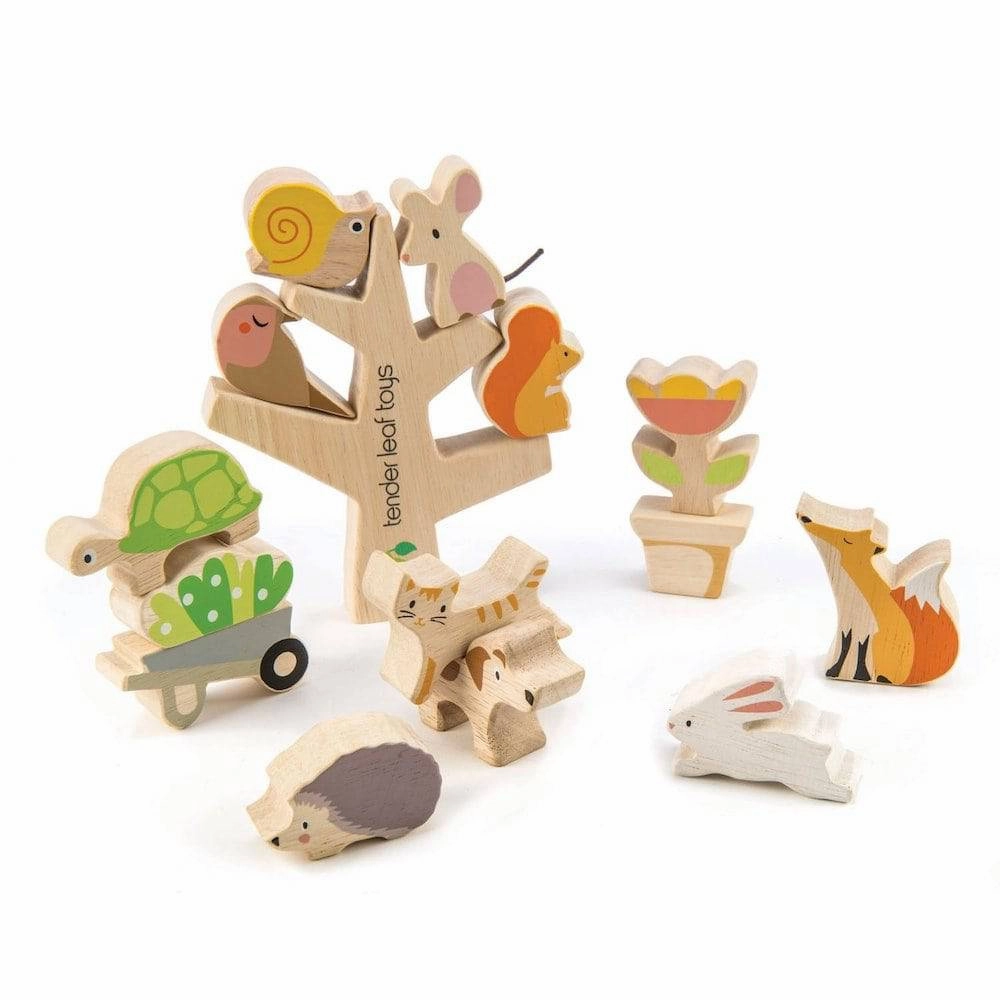 Engaging young minds Smart & fun Stacking Garden Friends Wooden Game