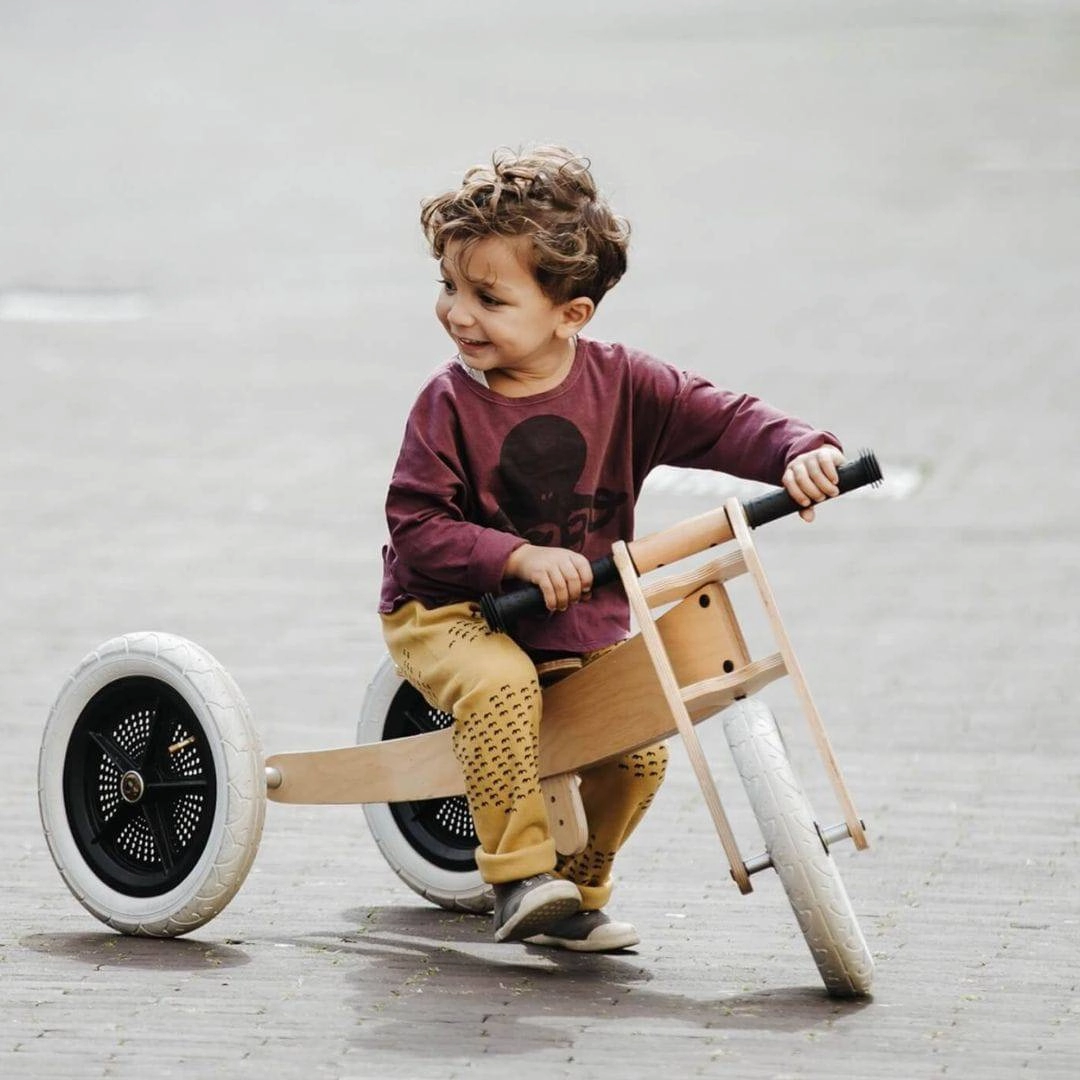Wooden 3-In-1 Balance Bike / Trike Imaginative play Nurturing minds
