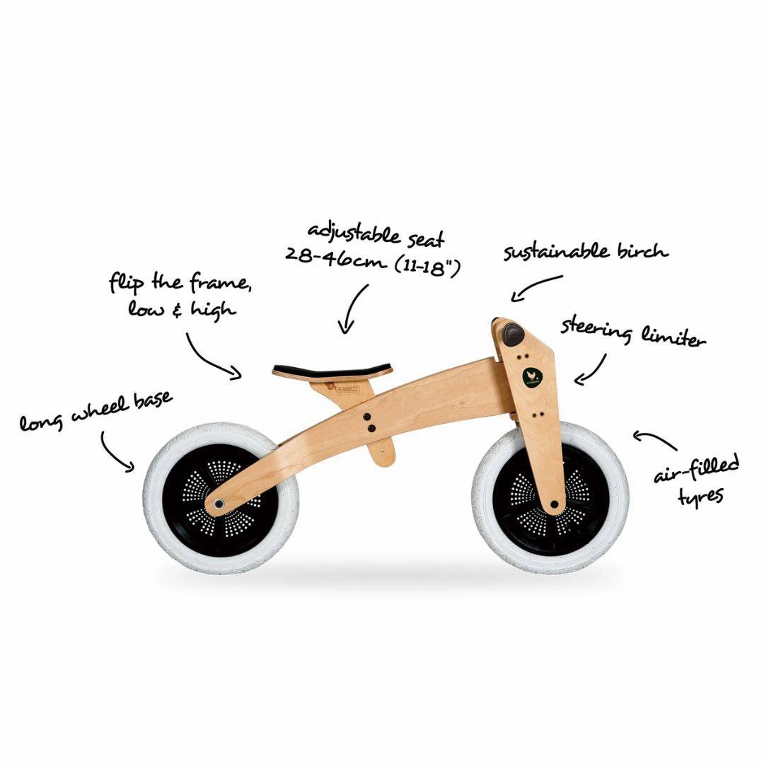 Playful learning Everyday learning Wooden 3-In-1 Balance Bike / Trike
