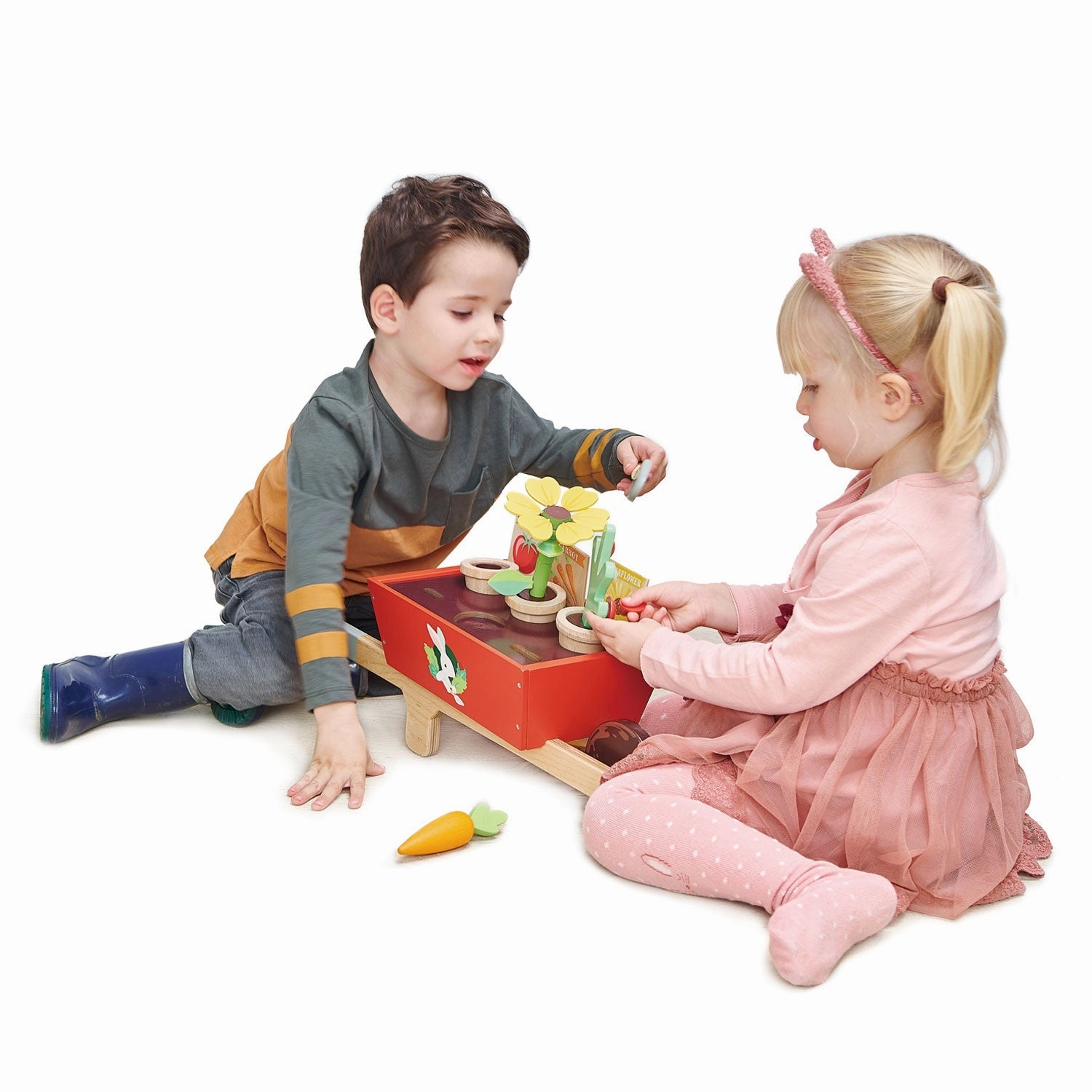 Wooden Garden Wheelbarrow Set Smart activities for young learners