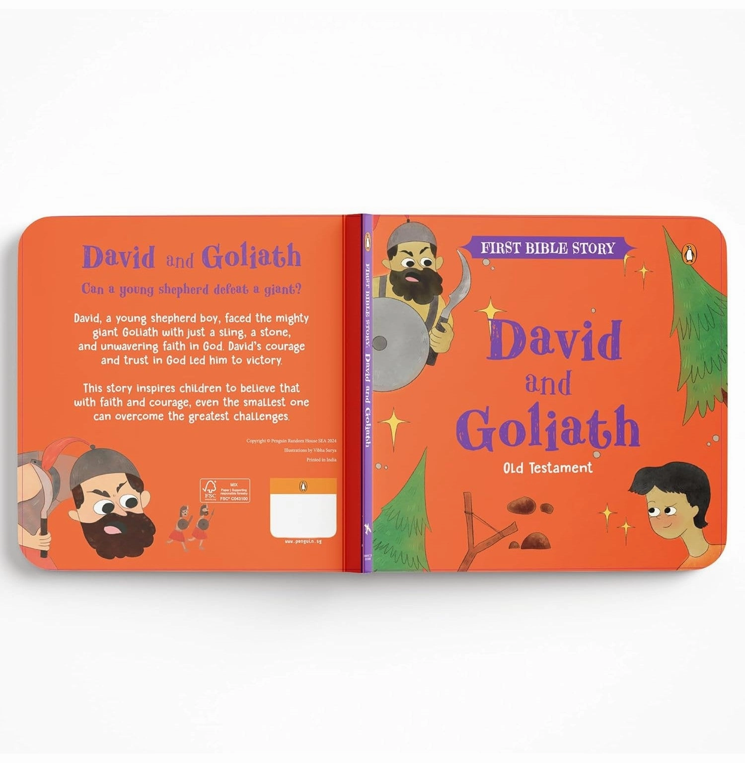First Bible Story: David And Goliath (Old Testament) Moments of imagination