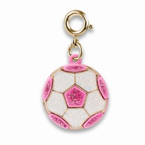 Gold Glitter Soccerball Charm Holistic Tools for tiny thinkers