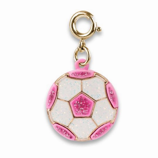 Gold Glitter Soccerball Charm Holistic Tools for tiny thinkers