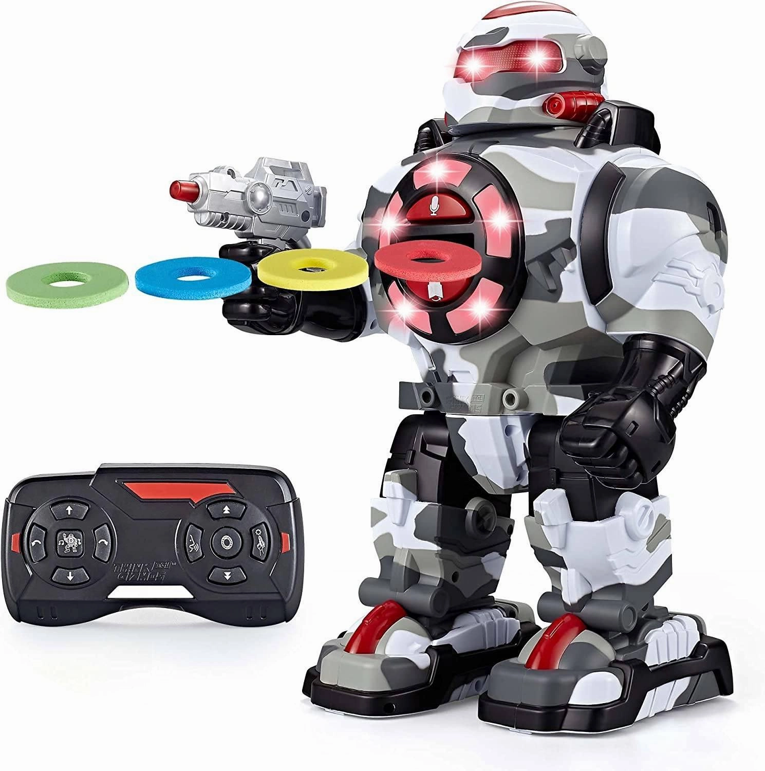 Little creators Smart kids gear Roboshooter Remote Control Interactive Robot - White