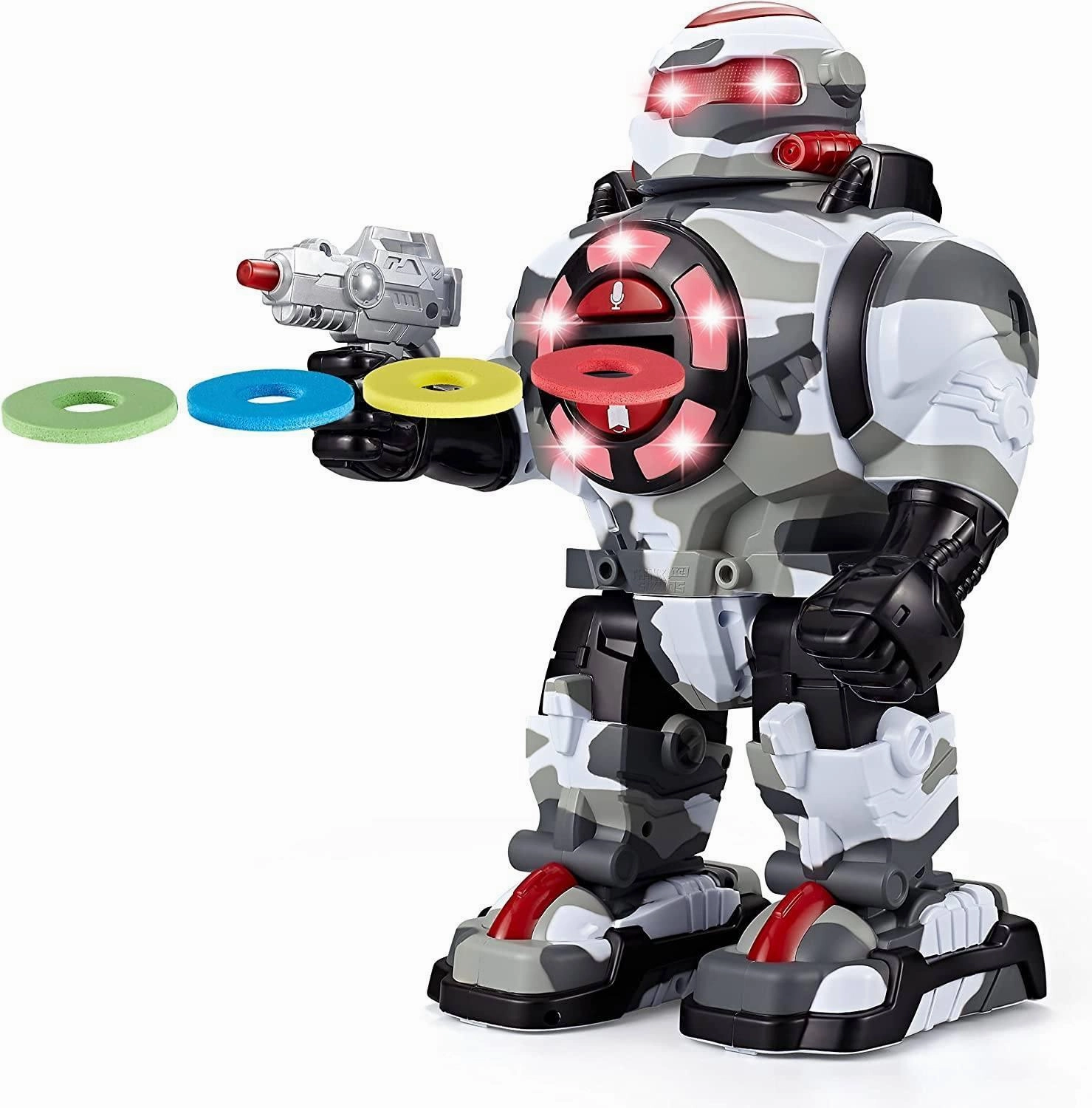 Roboshooter Remote Control Interactive Robot - White Quiet play for growing minds Kid-centered learning