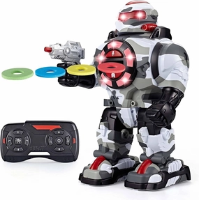 Little creators Smart kids gear Roboshooter Remote Control Interactive Robot - White