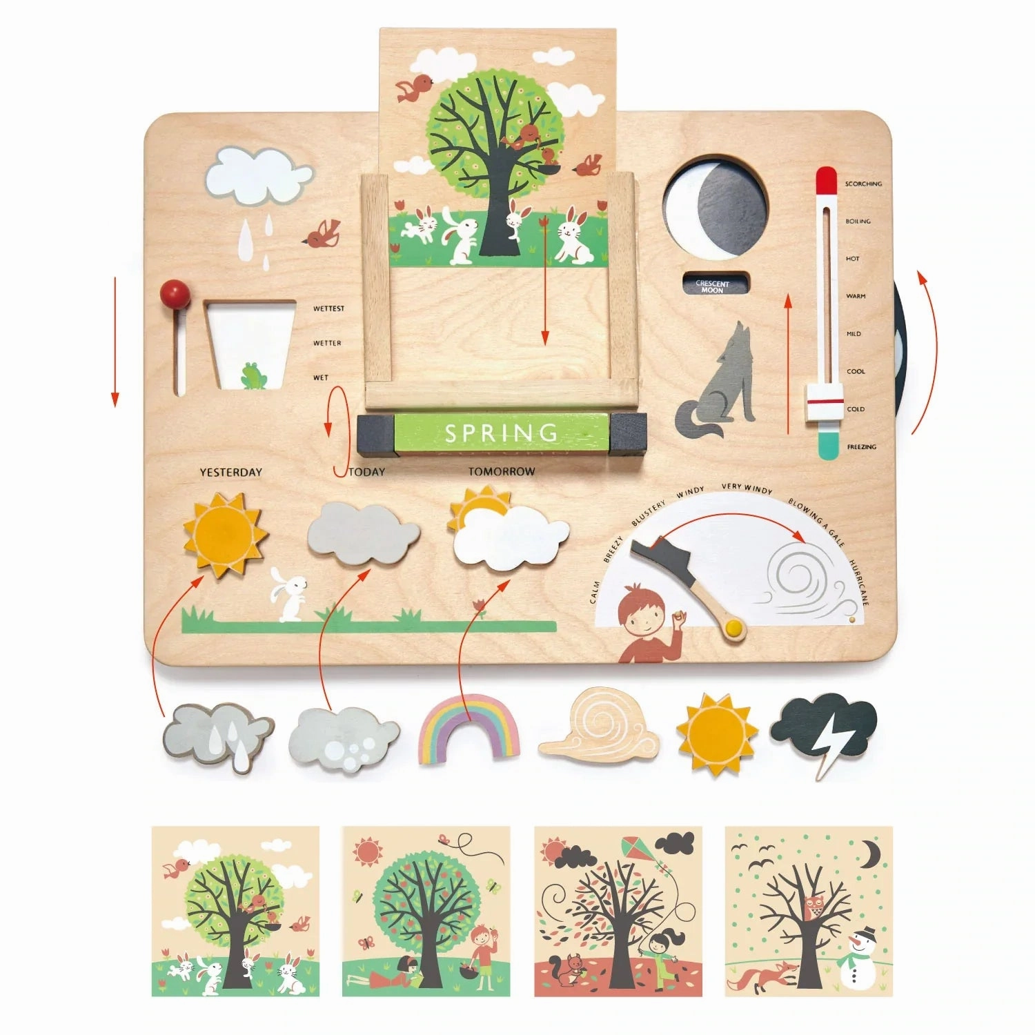 Tools for tiny thinkers Exploration gear Seasonal Wooden Weather Station