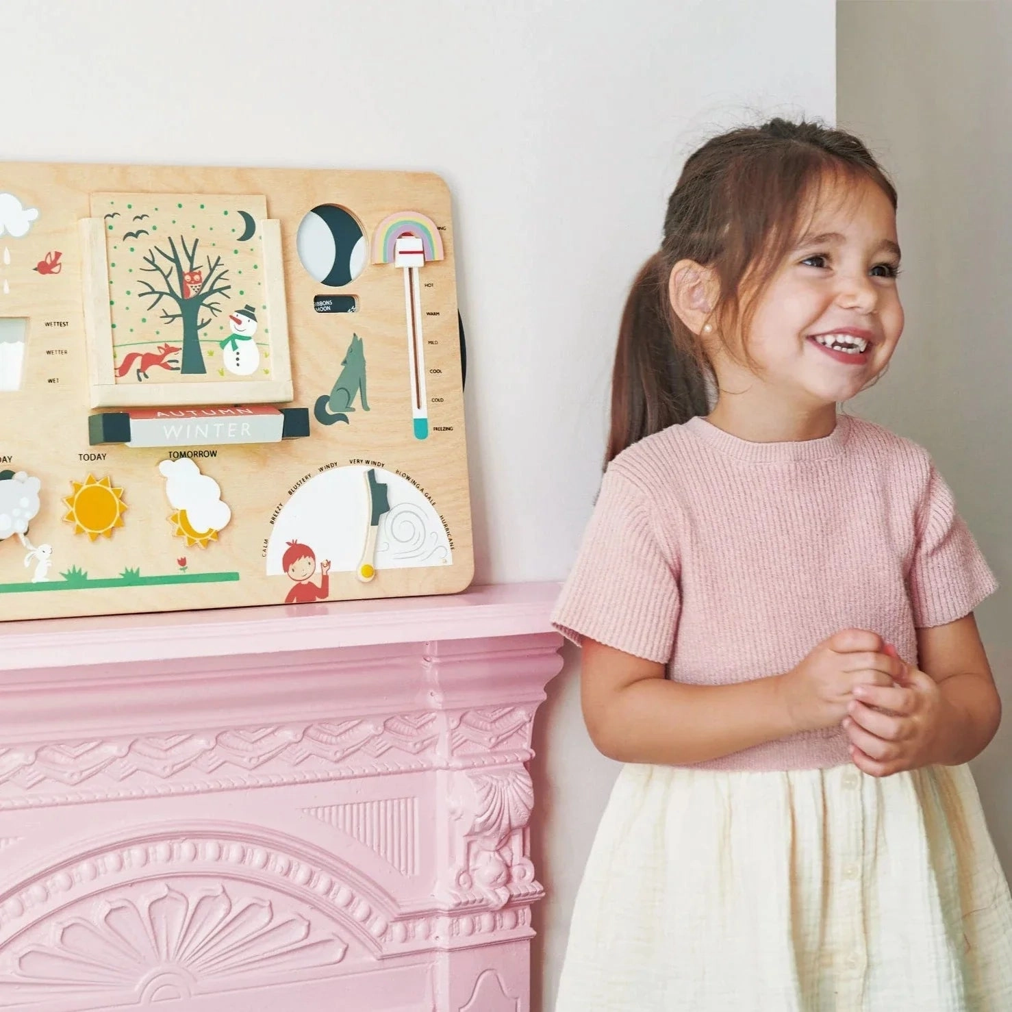 Educational fun Seasonal Wooden Weather Station