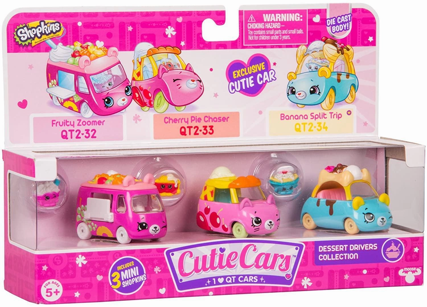 Creative time for curious minds Shopkins 56740 Cutie Car S2 3 Pack-Asst