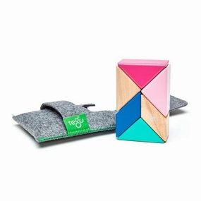 Learn at home Pocket Pouch Prism Wooden Magnetic Blocks - Blossom