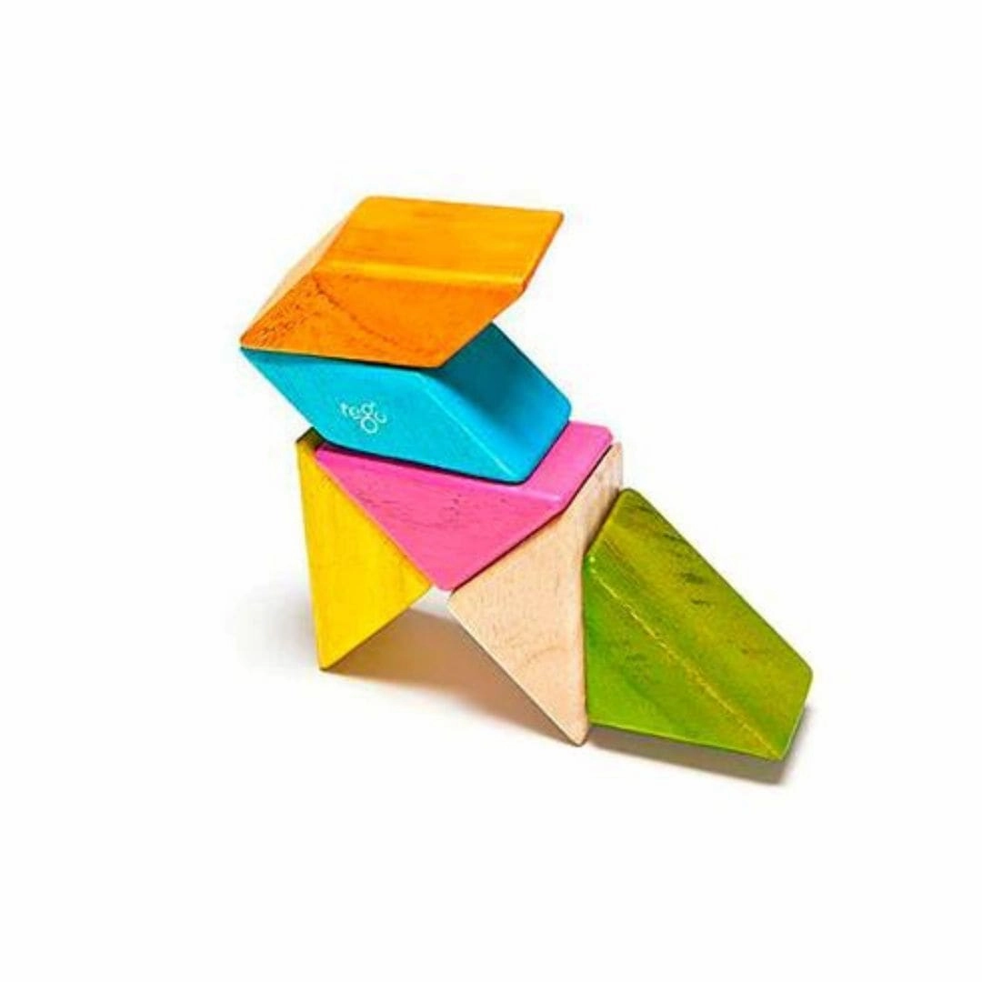 Pocket Pouch Prism Wooden Magnetic Blocks - Tints Playful learning Thoughtful learning