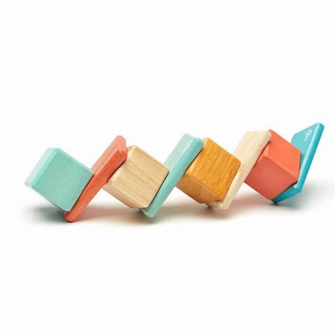 Play & learn Fun that fuels growth Pocket Pouch Wooden Magnetic Blocks - Sunset