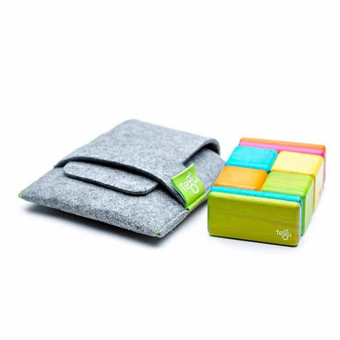 Pocket Pouch Wooden Magnetic Blocks - Tints Exploration made fun