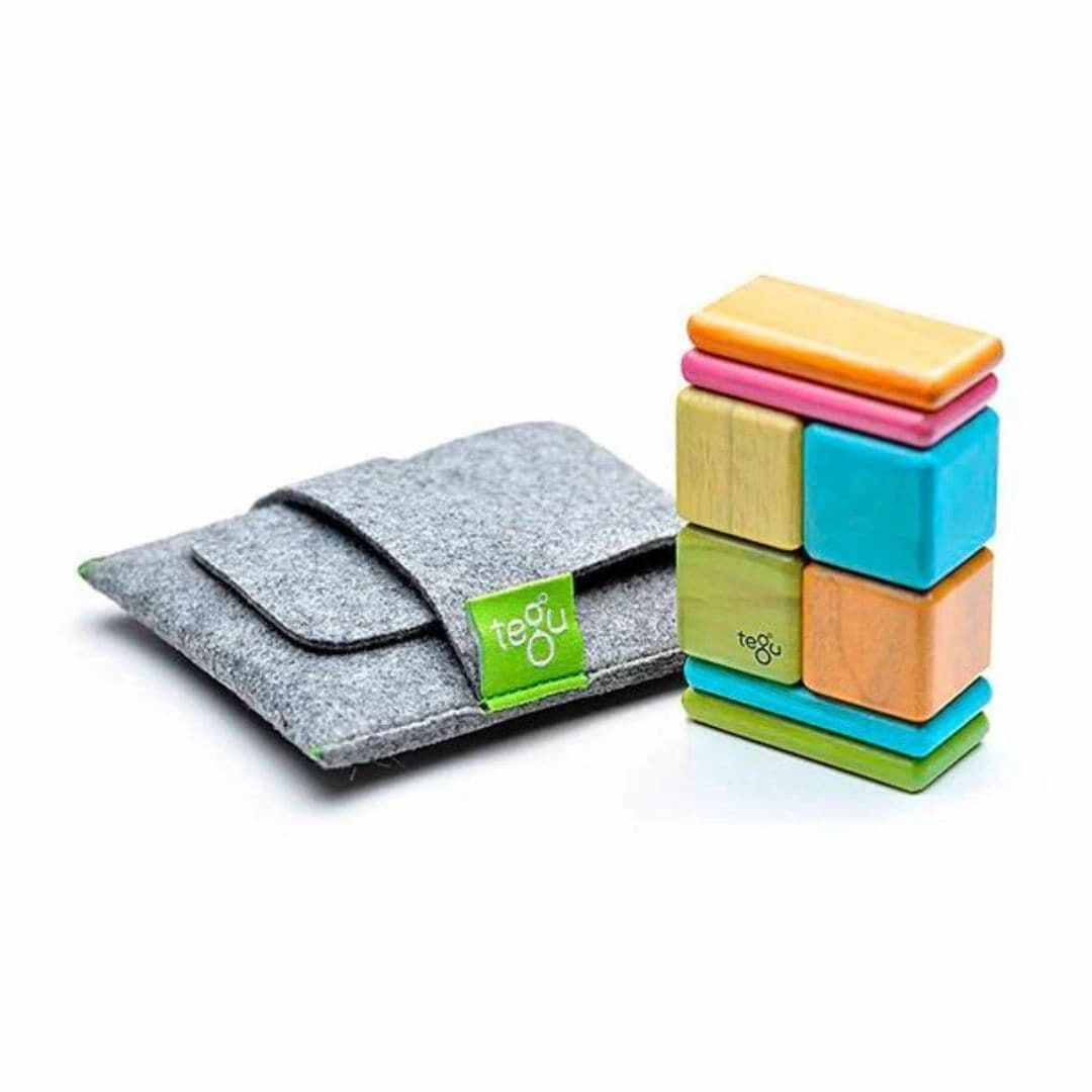 Pocket Pouch Wooden Magnetic Blocks - Tints Learning tools