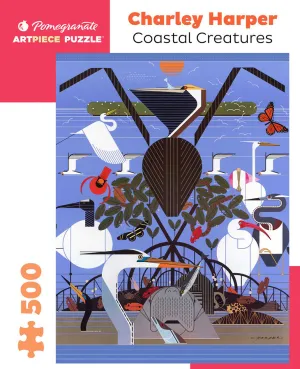 Little creators Little hands Pomegranate Charley Harper "Coastal Creatures" 500 Piece Puzzle