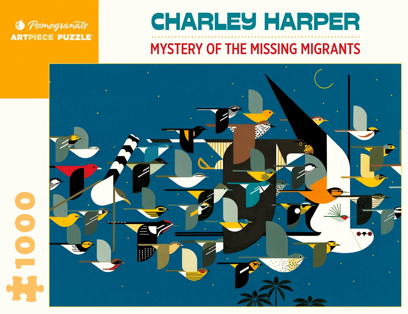 Home learning tools Active learners Pomegranate Charley Harper "Mystery Of The Missing Migrants" 1000 Piece Puzzle