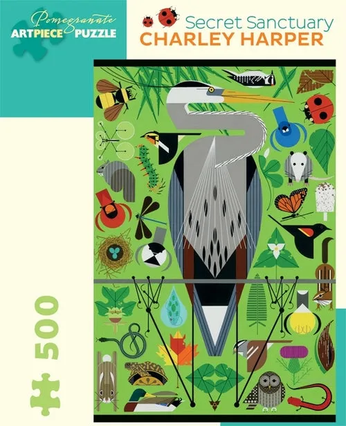 Play-based education Pomegranate Charley Harper "Secret Sanctuary" 500 Piece Puzzle