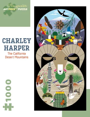 Pomegranate Charley Harper "The California Desert Mountains" 1000 Piece Puzzle Everyday learning