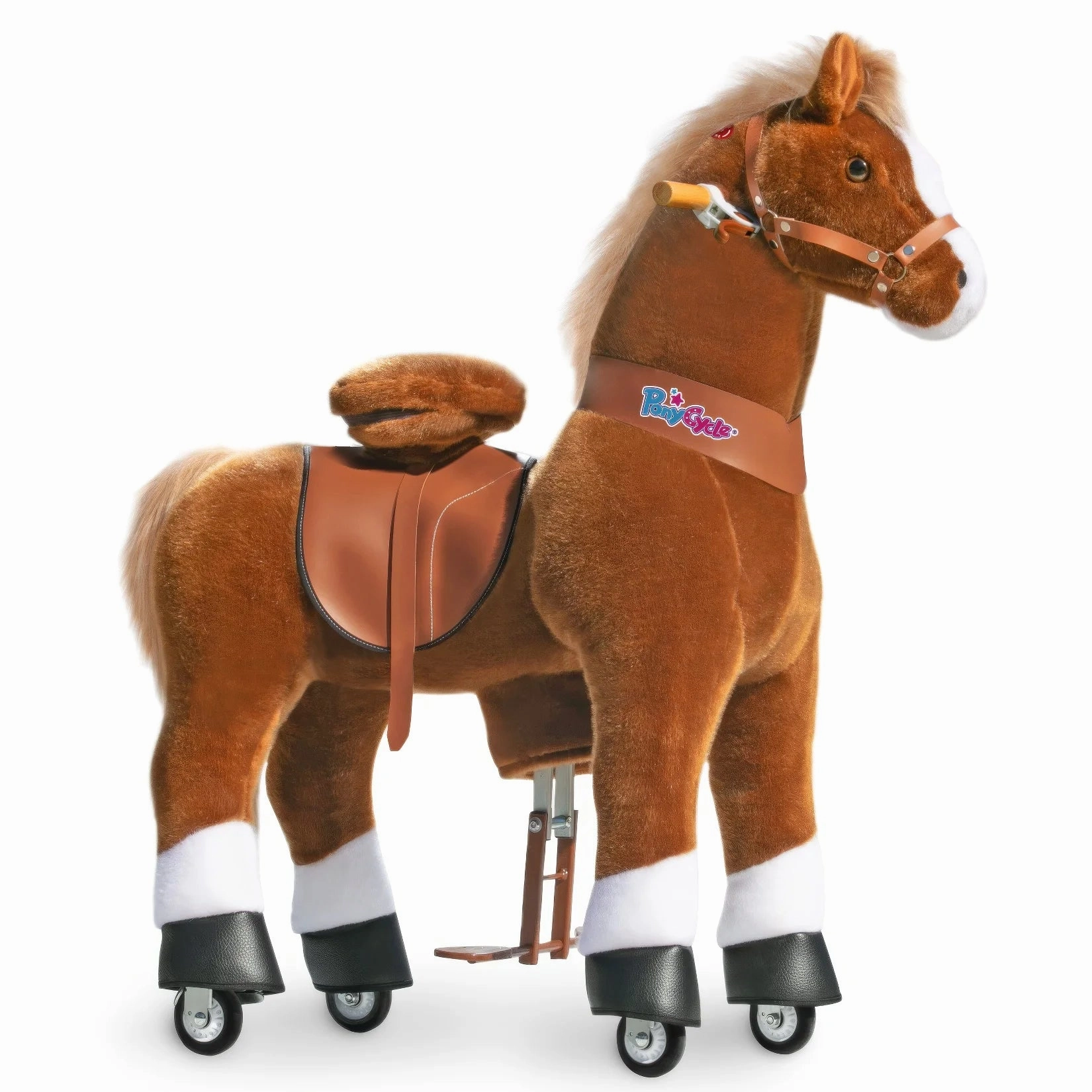 Ponycycle Mechanically Walking Ride-On - Brown Horse - Age 7  Years Thoughtful learning