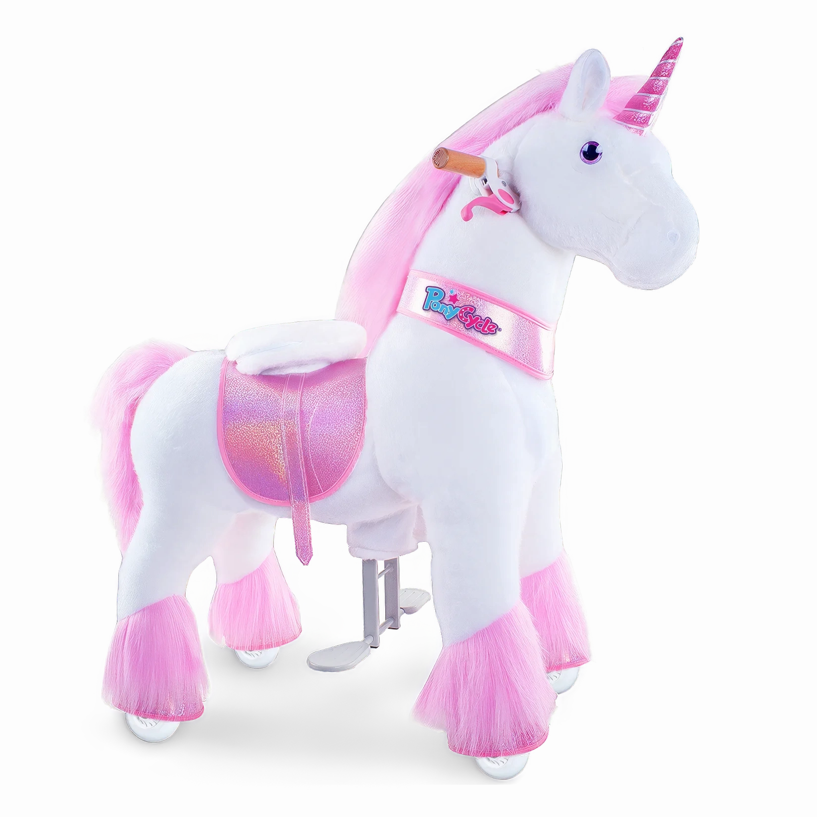 Ponycycle Mechanically Walking Ride-On Pink Unicorn - Ages 3-5 Years First explorers Learning through play