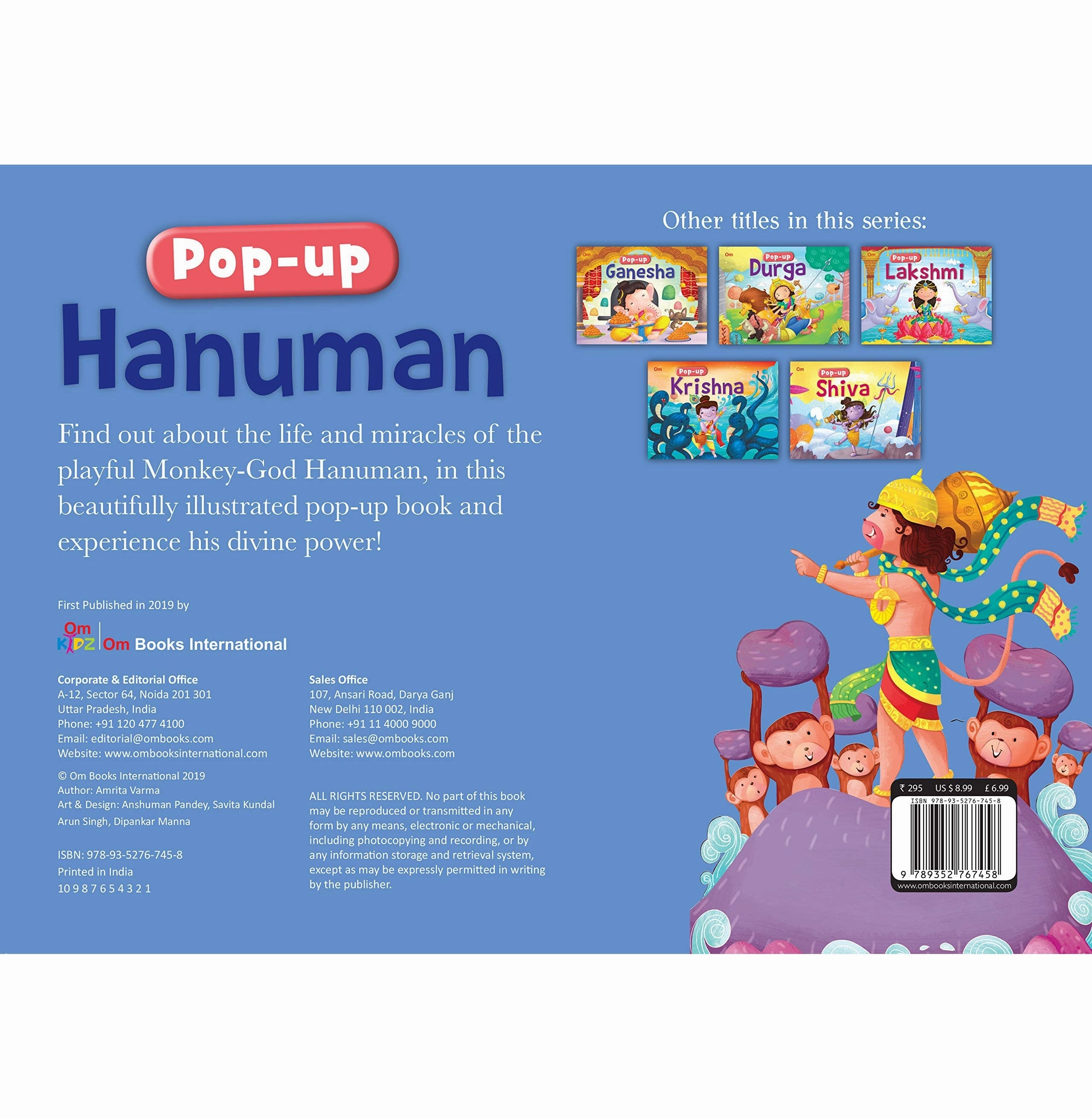 Inspiring creativity Pop:Up Hanuman (Pop:Ups Indian Mythology) [Hardcover] Om Books International