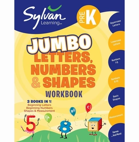 Pre:K Letters Numbers & Shapes Super Workbook [Paperback] Sylvan Learning Everyday learning