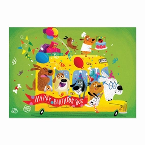 Learning tools Early discovery Dog Party Bus Birthday Card