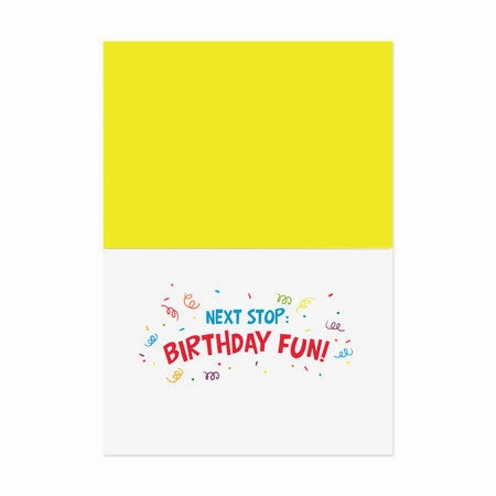 Dog Party Bus Birthday Card First explorers