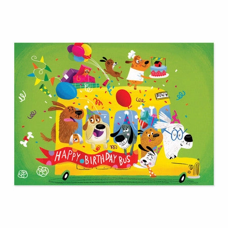 Learning tools Early discovery Dog Party Bus Birthday Card