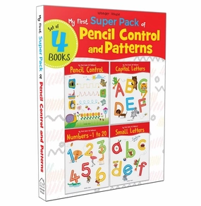 My First Super Boxset Of Pencil Control And Patterns : Pack Of 4 Interactive Activity Books To Practice Patterns Numbers And Alphabet [Paperback] Wonder House Books Growing minds Mini makers
