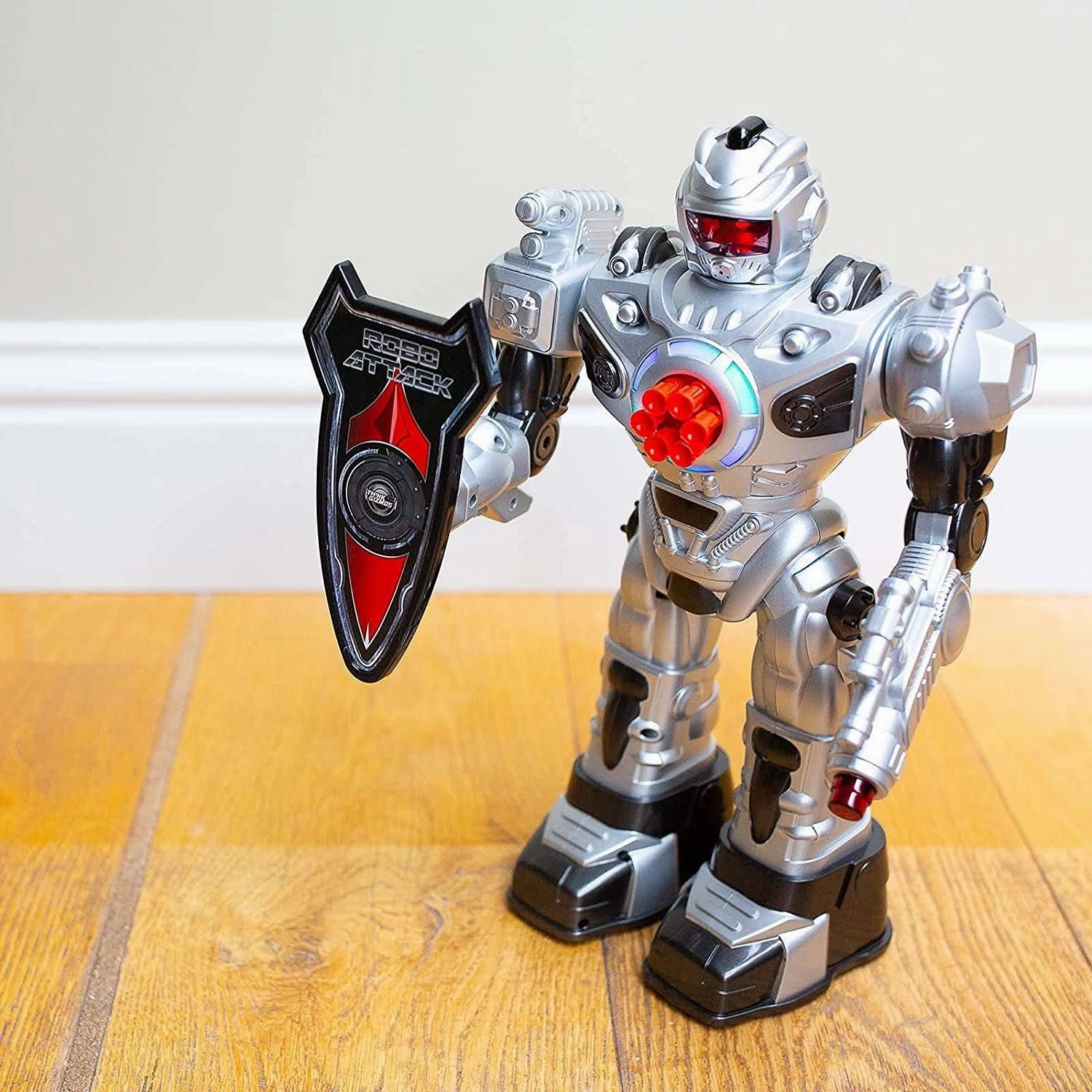 Kids discovery tools Roboattack Large Remote Control Interactive Robot - Silver