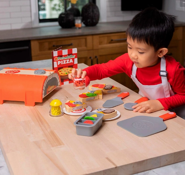 Quiet play for growing minds Pretendables Backyard Pizza Oven Set