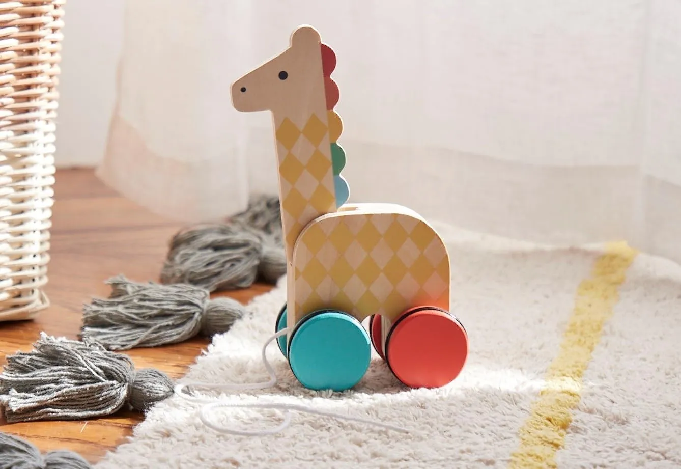 Designed for development Pull Along Toy - On-The-Go Wooden Giraffe