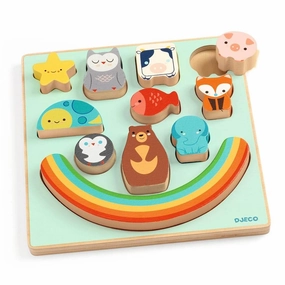 Discover & grow Puzz & Boom Animal Rainbow Wooden Puzzle