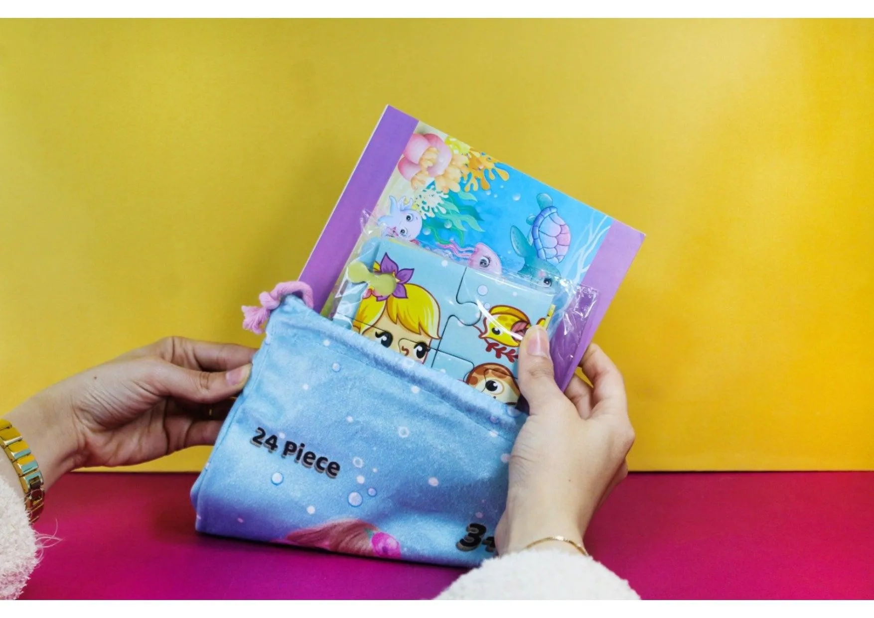 Quiet play for growing minds Sensory fun for little hands Puzzle Bag - Little Mermaid