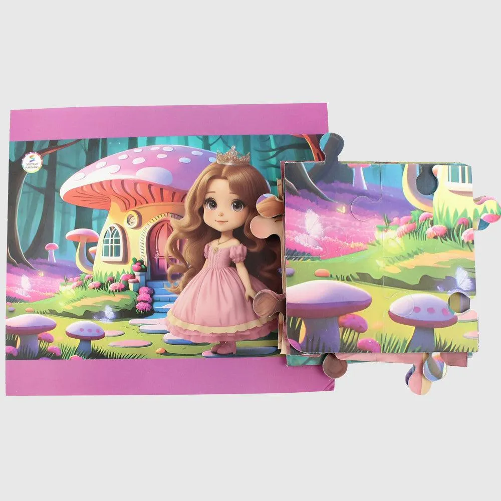 Play-based education Kids discovery tools Puzzle Bag, Princess Shape - Multicolor