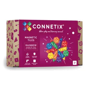 Mindful play Connetix Rainbow Geometry Pack (30 Pc)